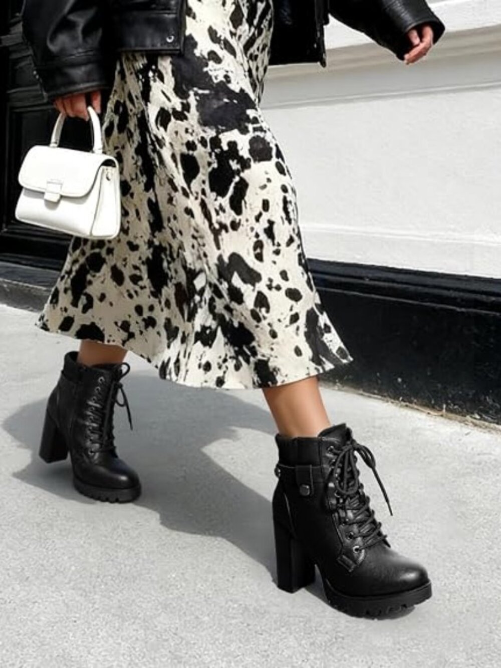 Women's Lace up Combat Ankle Booties Shoes